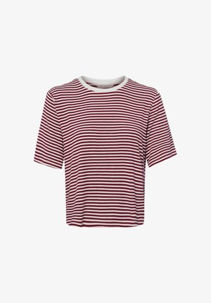 MSCH Copenhagen, MOSS COPENHAGEN SHIRT MSCHJANA - T-Shirt print - weiß bordeaux