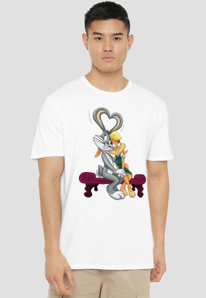Cotton Soul, LOONEY TUNES BUGS AND LOLA HEARTS VALENTINE'S DAY - Print T-shirt - white