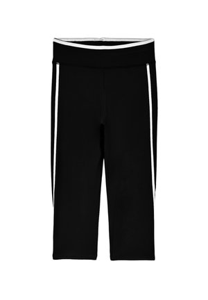 Stradivarius, SIDE-STRIPE CAPRI LEGGINGS - Leggings - black