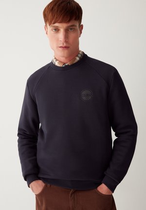 DIAGONAL CREW-NECK - Sweatshirt - dark blue