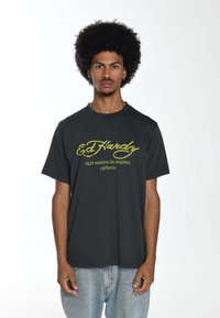 Ed Hardy LOVE KILLS SLANT - Camiseta estampada - charcoal