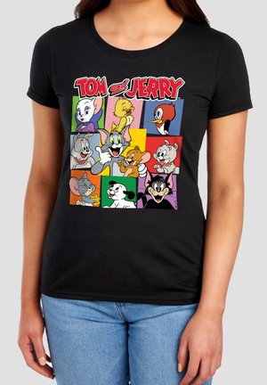 Warner Brothers, TOM AND JERRY CHARACTER SQUARES - Print T-shirt - black