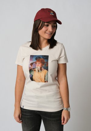 Print T-shirt - altweiß
