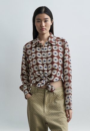 MARGUERITE - Overhemdblouse - marron/bleu