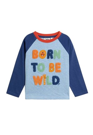 REGULAR FIT - GRAPHIC APPLIQUÉ - Long sleeved top - blue