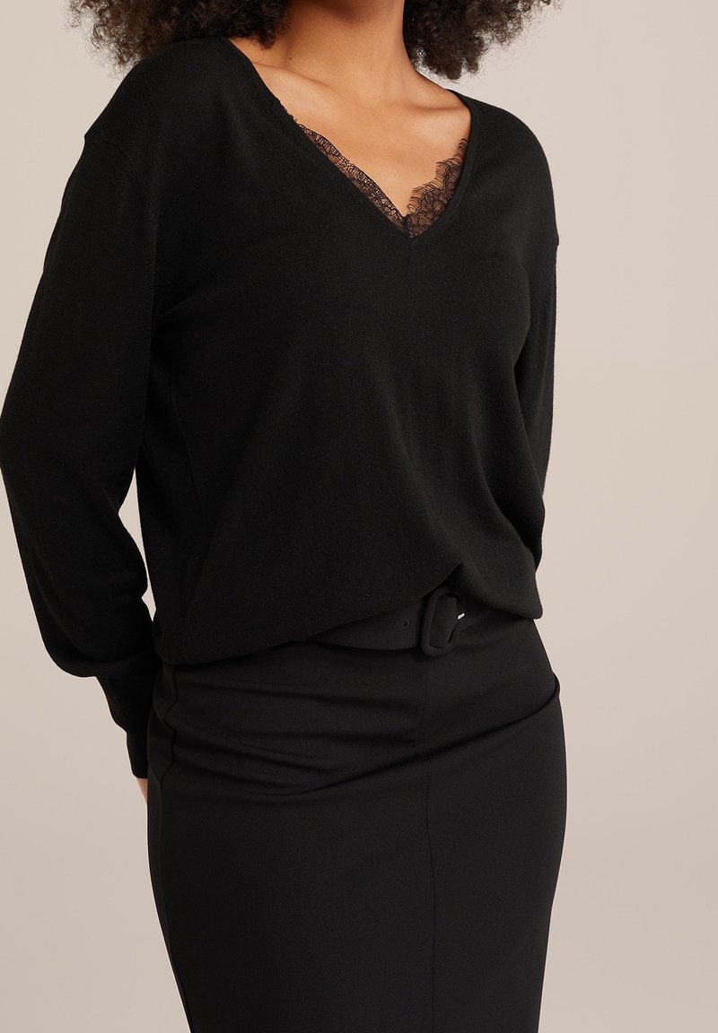 WE Fashion Strickpullover - black