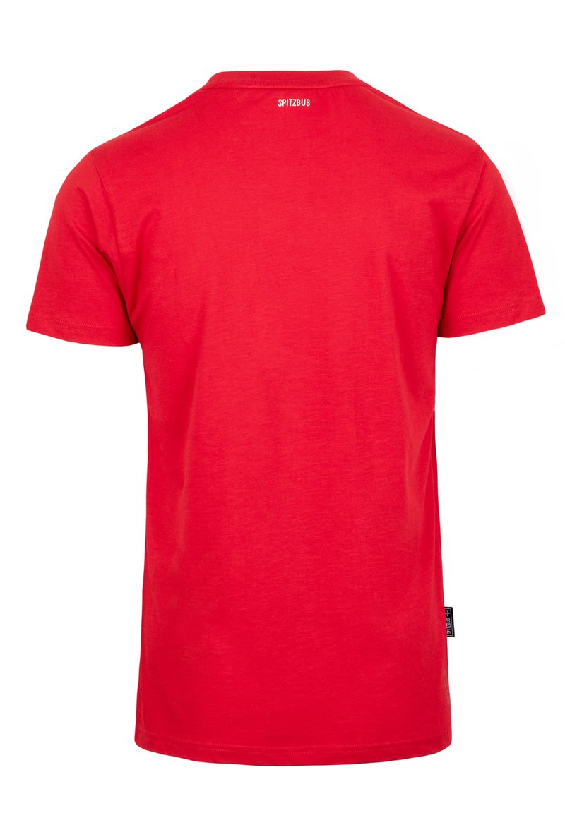 Herren T-Shirts basic | Spitzbub UDO T-Shirt print rot - AW02433 Herren T-Shirts basic | Spitzbub UDO T-Shirt print rot - AW02433
