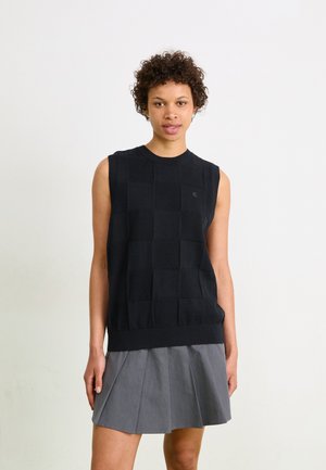 CHECKER  - Topper - black