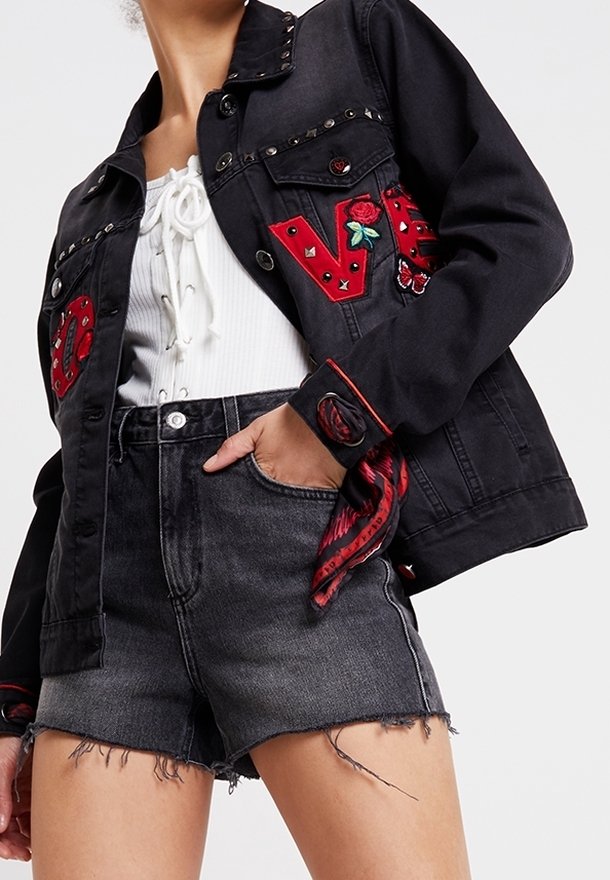 Desigual Denim jacket - black - (Pre-owned) - Zalando.ie