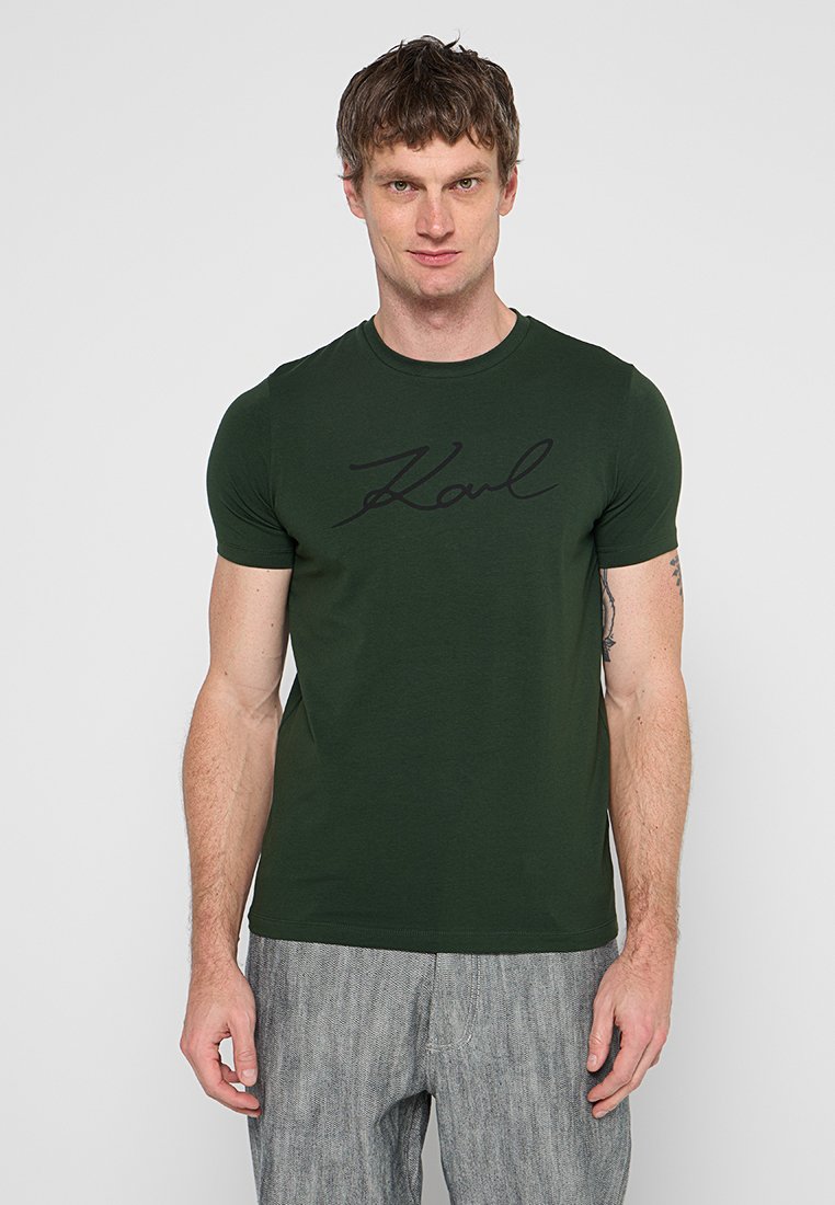 Karl Lagerfeld T-shirt print donkergroen