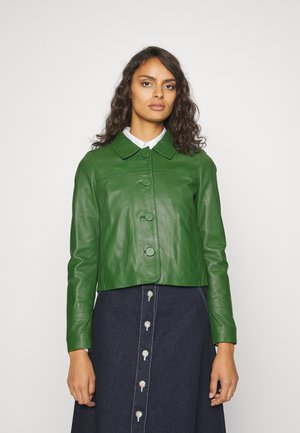 GRACE - Leather jacket - emerald