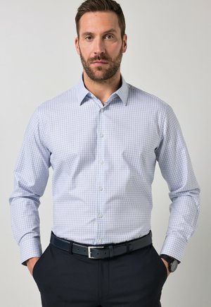 BUSINESS CHECK, LONG SLEEVE, KENT COLLAR, COMFORT FIT - Skjorter - grey blue