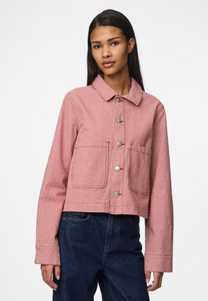PCBILLO - Jeansjacke - chili oil/cloud dancer