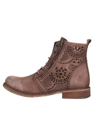 Lace-up ankle boots - brown