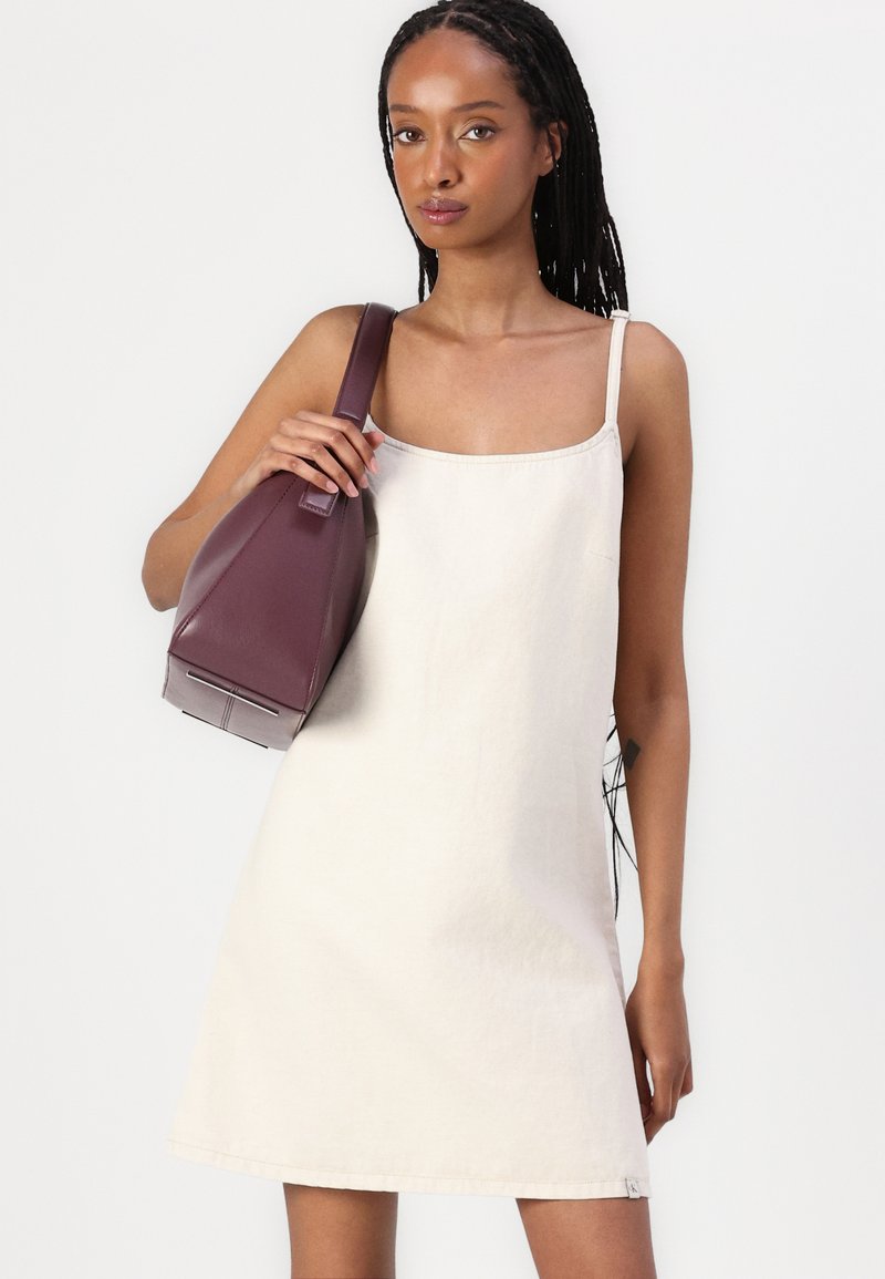 Calvin Klein Jeans ICONIC MINI DRESS - Denim dress - denim light/light-blue  denim - Zalando
