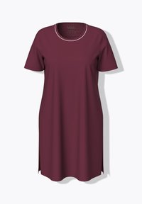 Ulla Popken 2 PACK SHORT SLEEVE-DOT SOLID  - Camisón - wine red