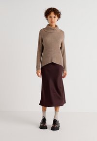 ONLY ONLKATIA SADDLE ROLL NECK - Maglione - malt ball