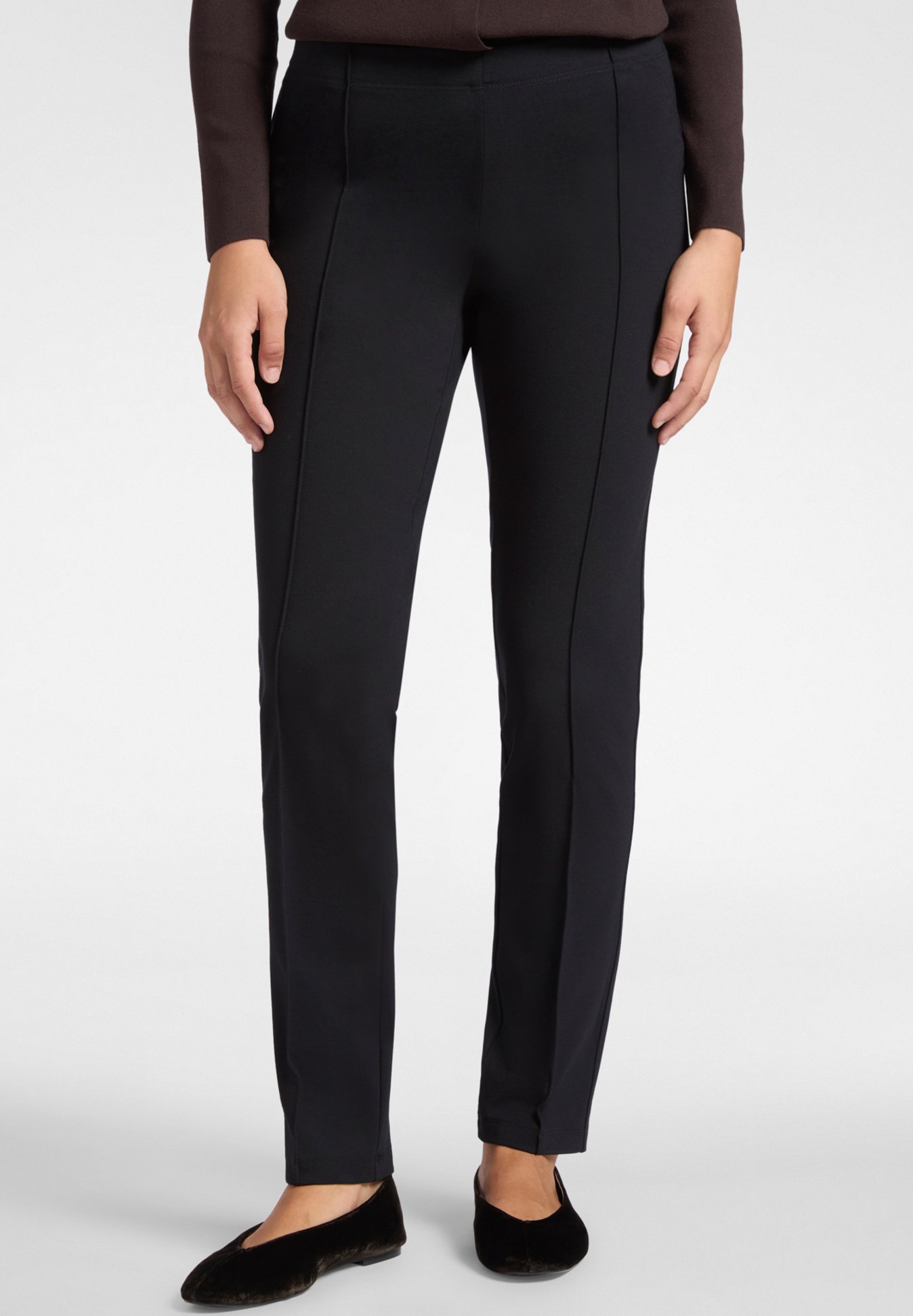 Elena Mirò SLIM IN PUNTO MILANO Pantaloni nero