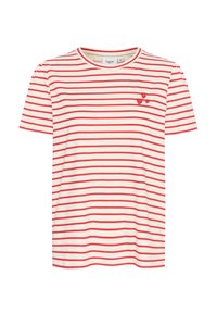 JUCIASZ - T-shirt med print - flamescarlet white stripe