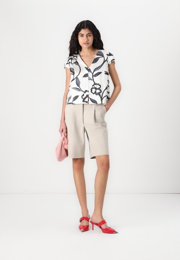 RUBIE V NECK SHORT SHIRT - Blouse4