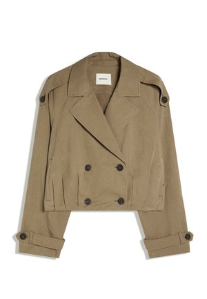 Bershka, SHORT WITH PLEATS - TRENCH COAT - Veste légère - beige