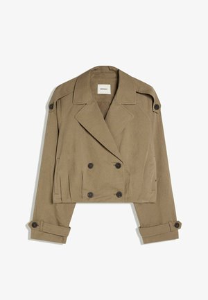 Bershka, SHORT WITH PLEATS - TRENCH COAT - Veste légère - beige