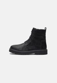 LEATHER - Lace-up ankle boots - black