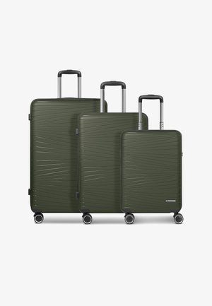 FRANKY, DALLAS 3.0 4 ROLLEN KOFFERSET 3-TEILIG MIT DEHNFALTE UNISEX - Boardcase - olive
