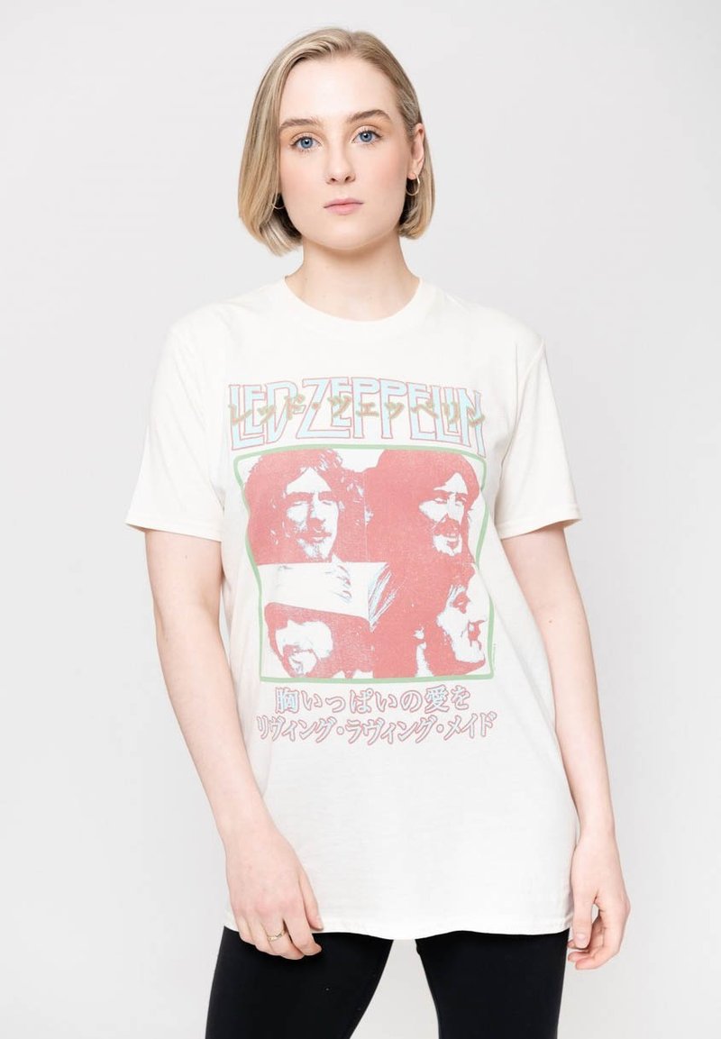 Paradiso Clothing LED ZEPPELIN JAPANESE POSTER - Print T-shirt - white