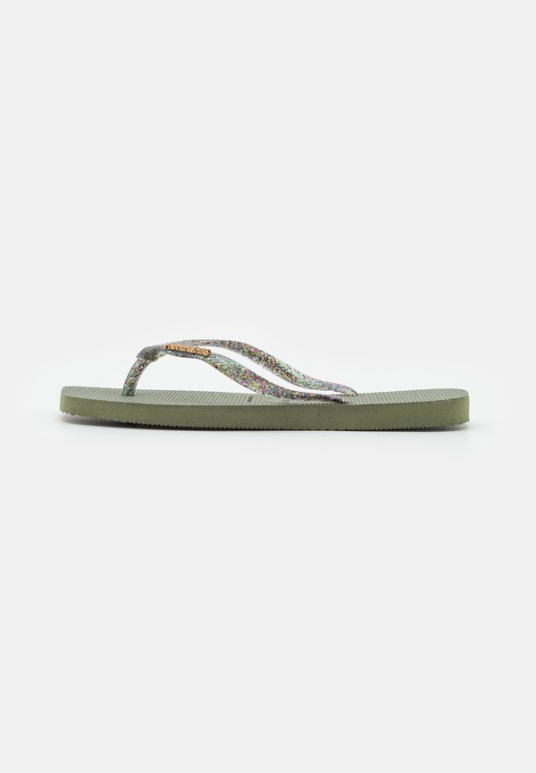 SLIM SQUARE LOGO METALLIC - Pool shoes3