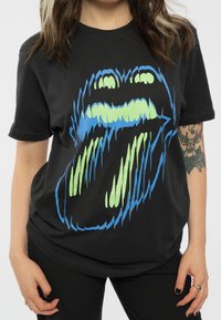 Paradiso Clothing THE ROLLING STONES DISTORTED TONGUE - Print T-shirt - black