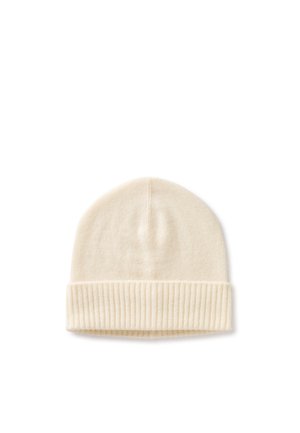 United Colors of Benetton, PLAIN KNIT BEANIE WITH RIBBED FOLD UP CUFF 100% ... - Gorro - white
