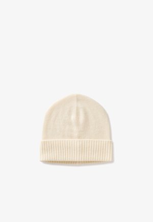 United Colors of Benetton, PLAIN KNIT BEANIE WITH RIBBED FOLD UP CUFF 100% ... - Gorro - white