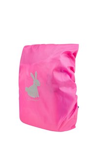Bright pink waterproof backpack cover with a reflective silver bunny and "Sterntaler" text on a plain white background.