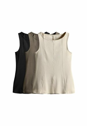 REGULAR FIT - 3 PACK SLEEVELESS  - Top - black neutral stone