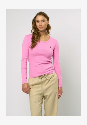 U.S. Polo Assn. Top s dlhým rukávom - fuchsia pink
