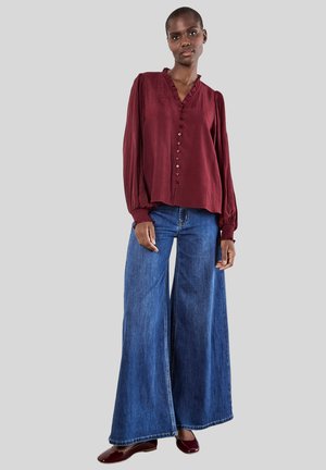 RUFFLE COLLAR  - Blouse - burgundy