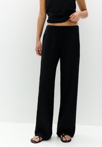 PULL&BEAR - WIDE LEG - JOGGER - Broek - black Miniatuurafbeelding 1