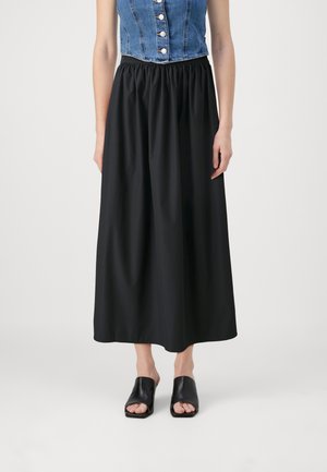 VILA VIELISA MIDI SKIRT - A-lõikeline seelik - black