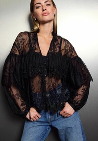 Next EMBELLISHED SHEER - REGULAR FIT - Skjortebluser - black