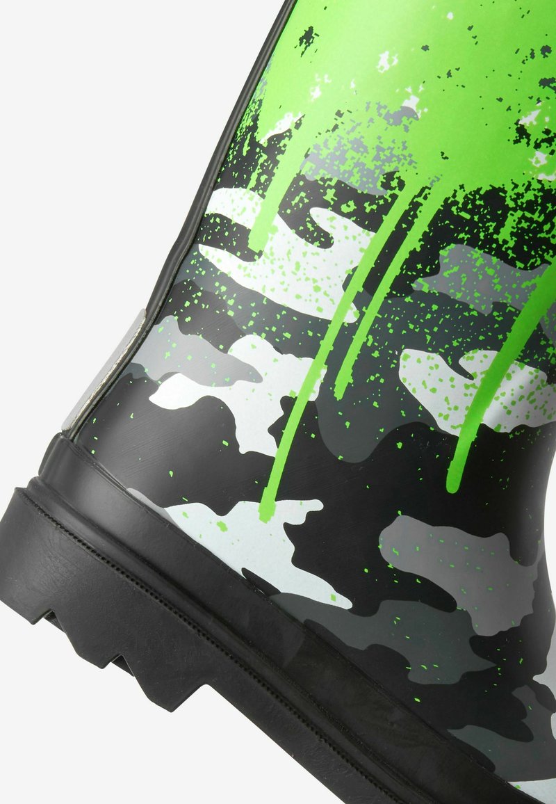 Kinder Booties | Next CAMOUFLAGE OLDER Gummistiefel black lime green camouflage/grau - WW57306 Kinder Booties | Next CAMOUFLAGE OLDER Gummistiefel black lime green camouflage/grau - WW57306
