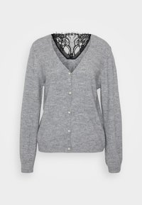 ONLADELE - Chaqueta de punto - light grey melange/black