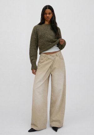 Bershka Wide Leg - taupe