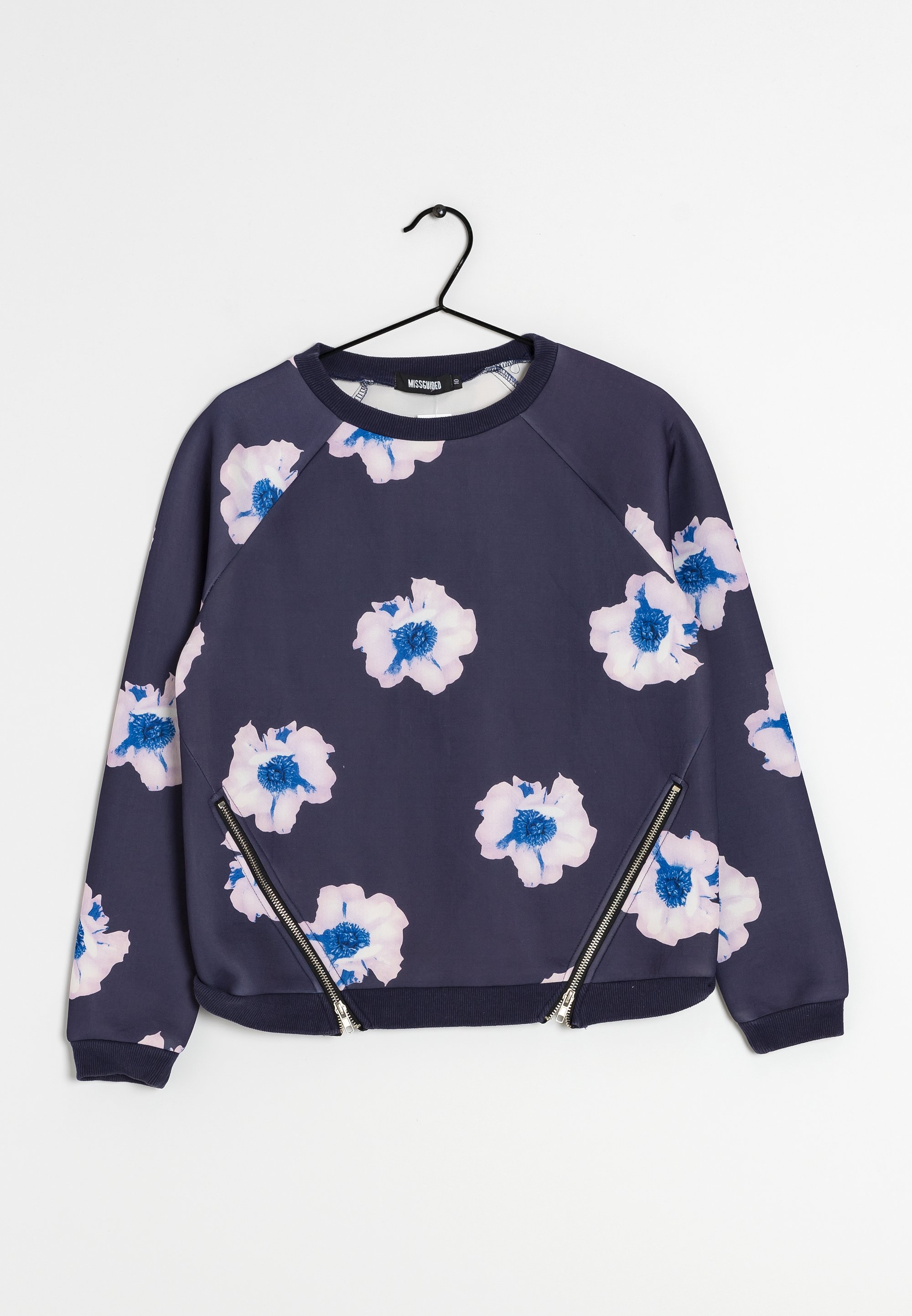 Missguided Sweatshirt dark blue light pink/dark blue (Pre