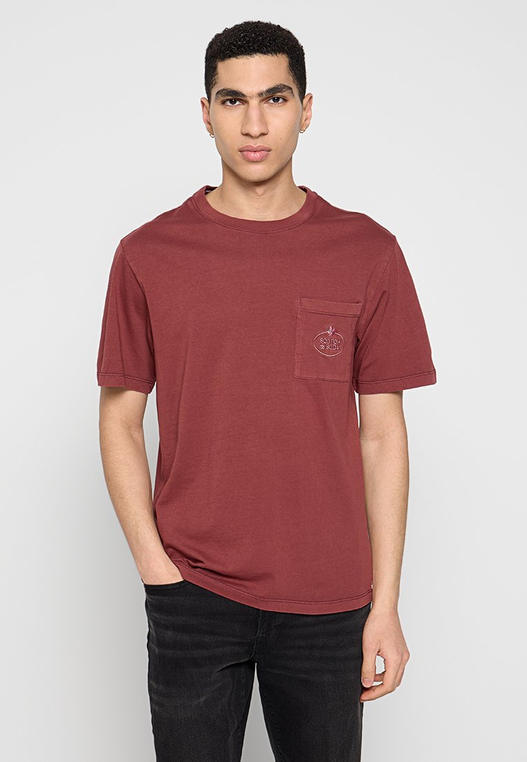 Scotch & Soda T-shirt basic bordeauxrood