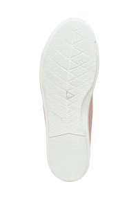 Schoenzool van wit rubbermateriaal, met een gestructureerd oppervlak, voorzien van een geometrisch loopvlakpatroon en het merk "Vionic" aan de zijkant.