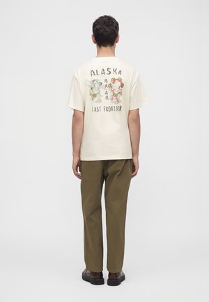 Evisu, EJ RAIJIN FUJIN TEE - Тениска с щампа - white