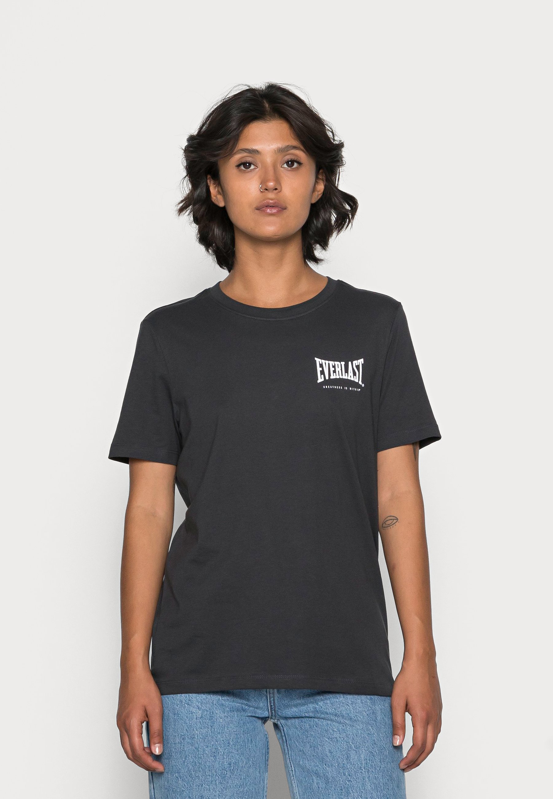 ONLY ONLEVERLAST - Print T-shirt - phantom small everlast/dark grey -  Zalando.co.uk
