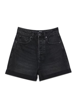 MOM-FIT - Jeansshort - black denim