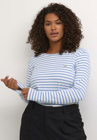 Kaffe Curve KCLIA - Longsleeve - chalk ultramarine  grey heart
